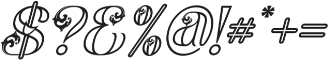 Aesthetic Curves Italic otf (400) Font OTHER CHARS