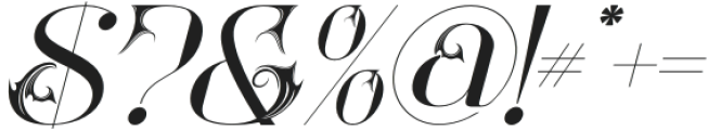 Aesthetic Harmony Italic otf (400) Font OTHER CHARS