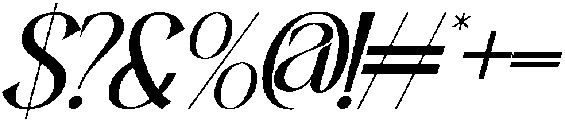 Aesthetic Reflection Italic otf (400) Font OTHER CHARS