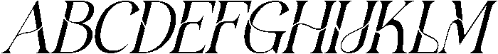 Aesthetic Reflection Italic otf (400) Font UPPERCASE