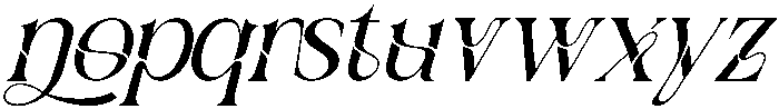 Aesthetic Reflection Italic otf (400) Font LOWERCASE