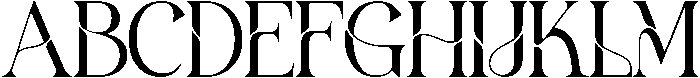 Aesthetic Reflection Regular otf (400) Font UPPERCASE