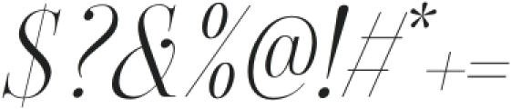 Aesthetic Styles Italic otf (400) Font OTHER CHARS