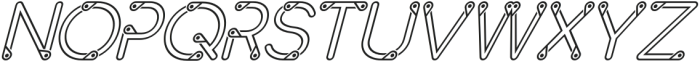 Aesthetic Titanium Italic otf (400) Font UPPERCASE