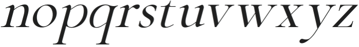 Aesthetic theory Italic otf (400) Font LOWERCASE