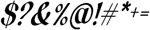 Aexori Condensed Italic otf (400) Font OTHER CHARS