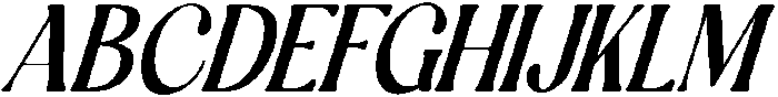 Aexori Condensed Italic otf (400) Font UPPERCASE