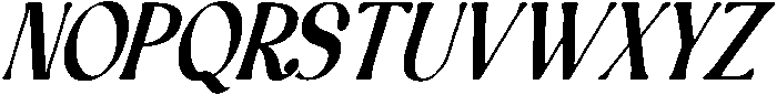 Aexori Condensed Italic otf (400) Font UPPERCASE