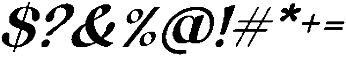 Aexori Italic otf (400) Font OTHER CHARS