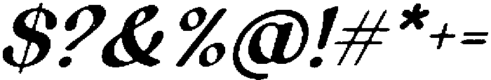 Aexori News Italic otf (400) Font OTHER CHARS