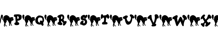 AEZ black cat Font UPPERCASE