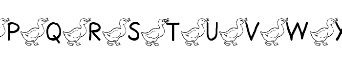 AEZ ducks Font UPPERCASE