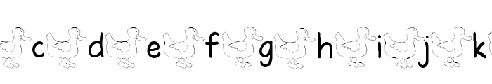 AEZ ducks Font LOWERCASE