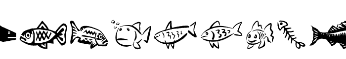AEZ my pet fish Font LOWERCASE