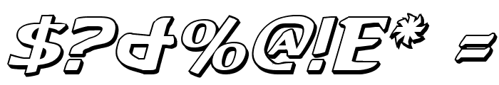 Aegis 3D Italic Font OTHER CHARS