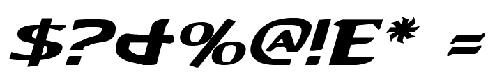 Aegis Expanded Italic Font OTHER CHARS