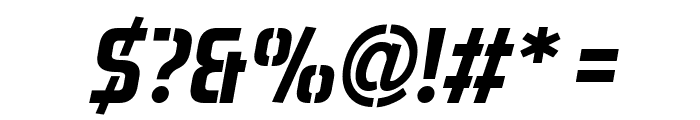 Aero Matics Stencil Bold Italic Font OTHER CHARS