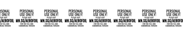 Aerofoil PERSONAL USE ONLY Font OTHER CHARS