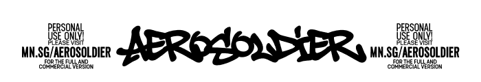 Aerosoldier Basic PERSONAL USE Regular Font OTHER CHARS