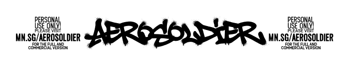 Aerosoldier PERSONAL USE Regular Font OTHER CHARS