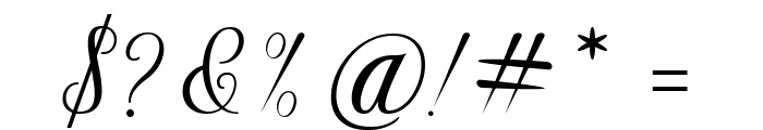 Aetrina Free Script Regular Font OTHER CHARS