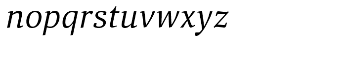 Aelita Book Italic Font LOWERCASE