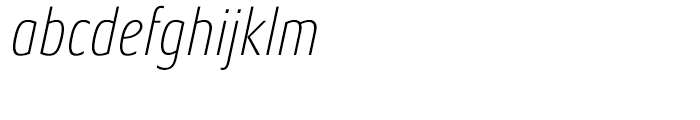 Aeonis Condensed Thin Italic Font LOWERCASE