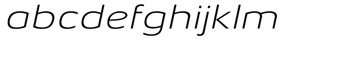 Aeonis Extended Light Italic Font LOWERCASE