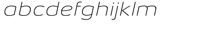 Aeonis Extended Thin Italic Font LOWERCASE