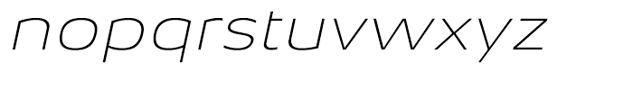 Aeonis Extended Thin Italic Font LOWERCASE
