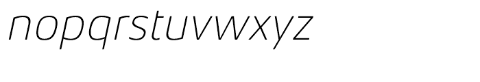 Aeonis Thin Italic Font LOWERCASE