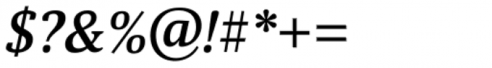 Aelita Medium Italic Font OTHER CHARS