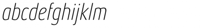 Aeonis Pro Condensed Thin Italic Font LOWERCASE
