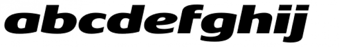 Aeonis Pro Extended Black Italic Font LOWERCASE