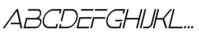 Aerglo Italic Font UPPERCASE