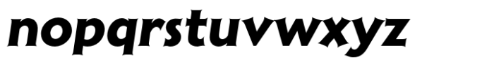 Aerodyne Extra Bold Italic Font LOWERCASE