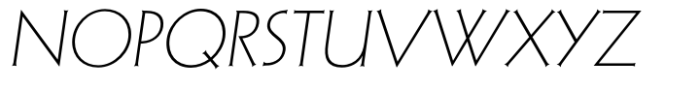 Aerodyne Extra Light Italic Font UPPERCASE