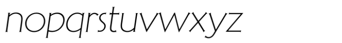 Aerodyne Extra Light Italic Font LOWERCASE