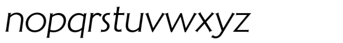 Aerodyne Light Italic Font LOWERCASE