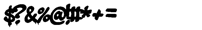 Aerosoldier Drip Regular Font OTHER CHARS