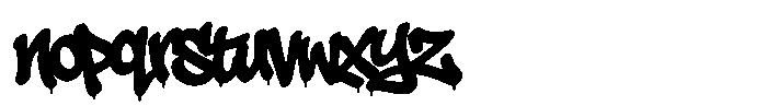 Aerosoldier Drip Regular Font LOWERCASE
