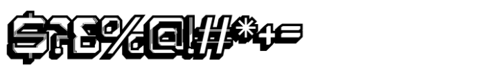 Aestero Extrude Left Font OTHER CHARS