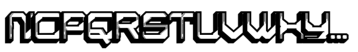 Aestero Extrude Left Font UPPERCASE