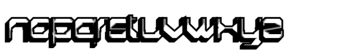Aestero Extrude Left Font LOWERCASE