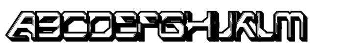 Aestero Extrude Right Font UPPERCASE