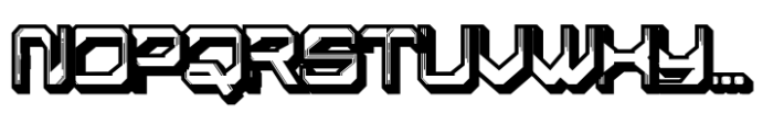 Aestero Extrude Right Font UPPERCASE