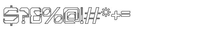 Aestero Outline Font OTHER CHARS