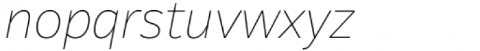 Aestetico Formal Thin Italic Font LOWERCASE