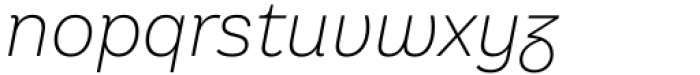 Aestetico Informal Extra Light Italic Font LOWERCASE