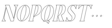 Aesthico Outline Italic Font UPPERCASE